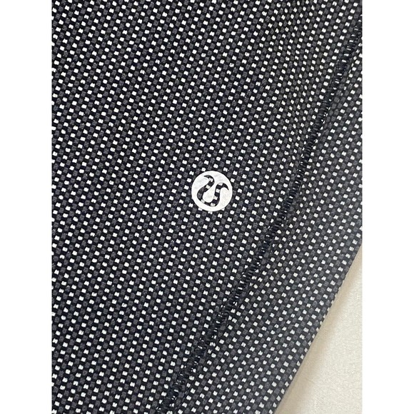Lululemon Women Run It Out Tight Luxtreme Size 4 Black & White Zipper Pockets - Picture 3 of 7